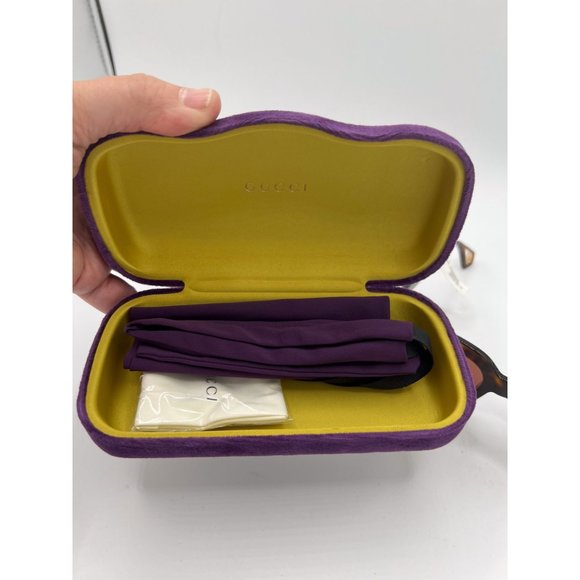 Gucci Ladies GG0468S 002 57 Cat Eye Sunglasses Brown Full-Rim Acetate - Picture 15 of 15